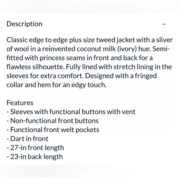 Addition Elle Tweed Jacket - Picture 3 of 14